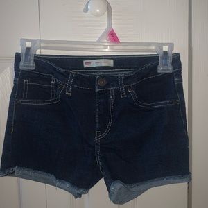 Navy blue jean shorts